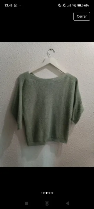 Jersey verde manga 3/4 talla única