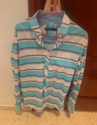 Camisa rayas azul y blanco talla S