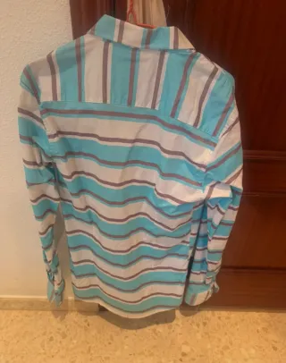 Camisa rayas azul y blanco talla S