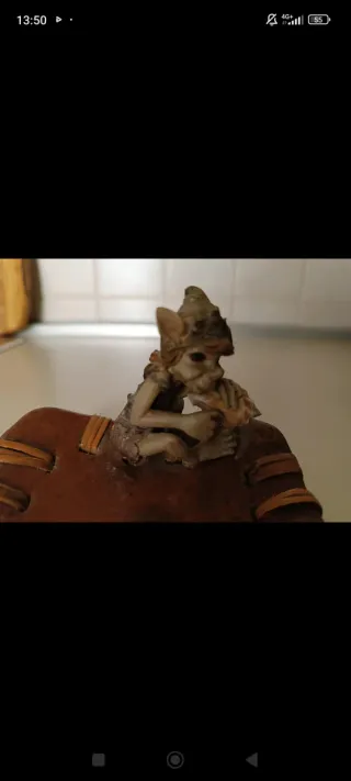 Porta incenso gufo e gnomo in ceramica