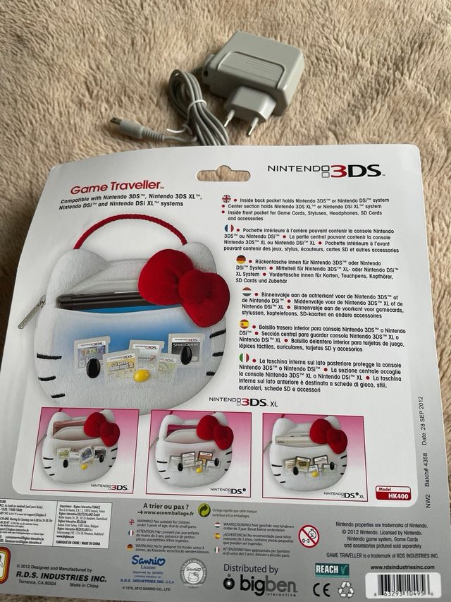 Bolso Hello Kitty Nintendo 3DS/XL, DSi/XL DS/XL ..