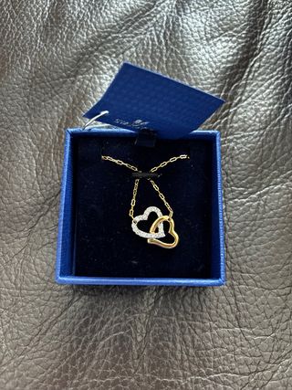 Collar Colgante Swarovski Corazones Entrelazados