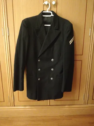 Chaqueta americana cruzada negra