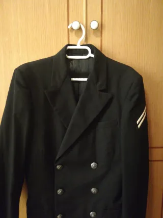 Chaqueta americana cruzada negra