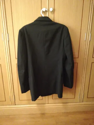 Chaqueta americana cruzada negra