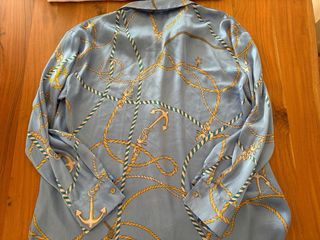 Camisa Zara Estampado Náutico Azul