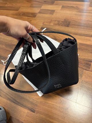Bolso Bimba y Lola Negro Piel Texturizada