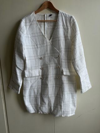 Abito Tweed Bianco e Oro