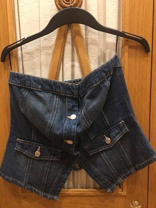 Top vaquero Zara sin estrenar