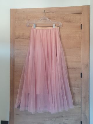 Falda tul rosa nueva talla S/M