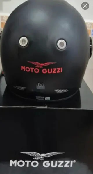 Casco Moto Guzzi MRV Negro y Rojo