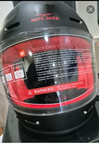 Casco Moto Guzzi MRV Negro y Rojo