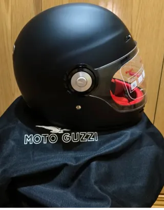 Casco Moto Guzzi MRV Negro y Rojo