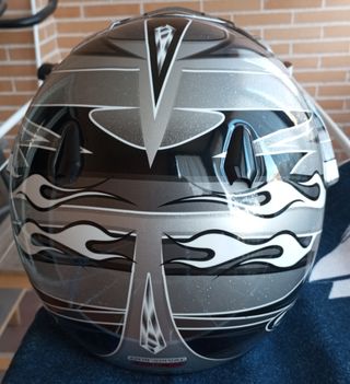 Casco Moto Trail HJC CL-XS Diseño Llamas