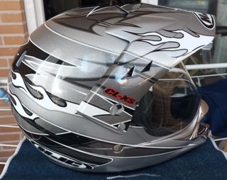 Casco Moto Trail HJC CL-XS Diseño Llamas