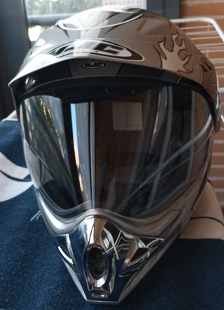 Casco Moto Trail HJC CL-XS Diseño Llamas