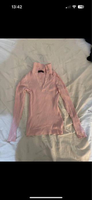 Camiseta rosa de manga larga