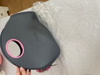 Bolso O bag gris y rosa nuevo