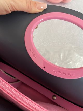 Bolso O bag gris y rosa nuevo