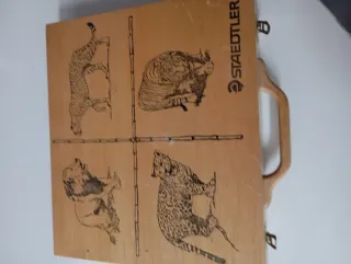 Estuche madera Staedtler años 80