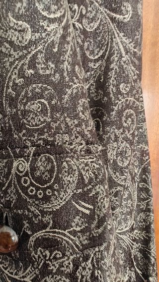 Chaqueta corta Estampado Paisley Marrón T44 Nueva