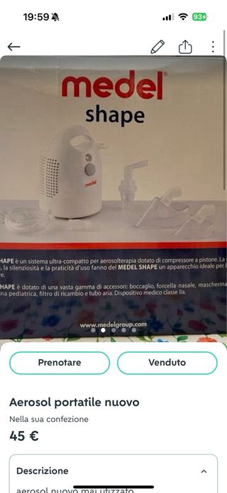 Aerosol portatile nuovo Medel