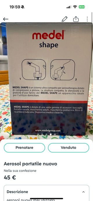 Aerosol portatile nuovo Medel