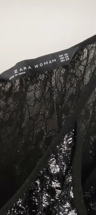 Top tirantes fiesta negro y plateado