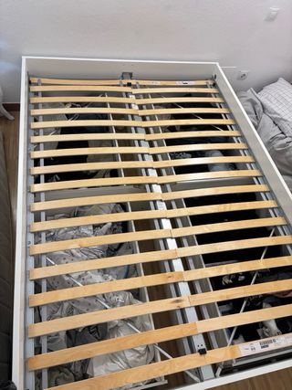 Canapé blanco de madera Ikea