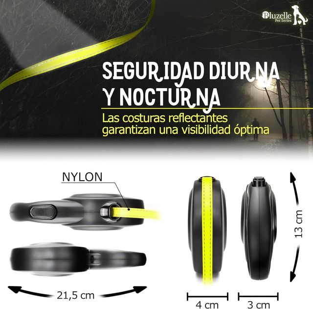 NUEVO - Correa Perro Extensible 8m Negra