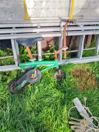 Bicicleta pequeña verde