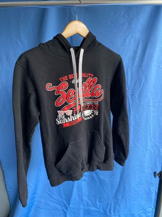 Sudadera Negra Infantil con Estampado Sevilla