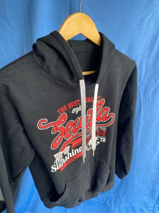 Sudadera Negra Infantil con Estampado Sevilla