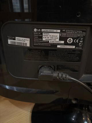 Monitor LG Flatron M2262D Negro