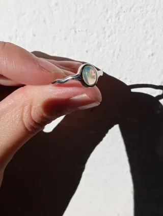 Anillo Plata de Ley 925 con Ópalo natural