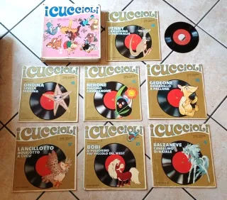 I Cuccioli Fabbri Ed. lotto Fiabe Sonore vintage
