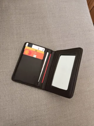 Cartera imitación cuero marrón