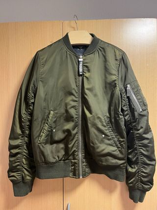 Chaqueta bomber verde mujer