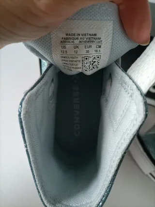 Converse Bambina Glitter Azzurro