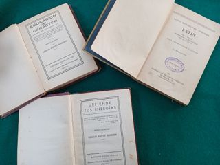 Lote 3 Libri Antichi - Educazione, Latino, Energia