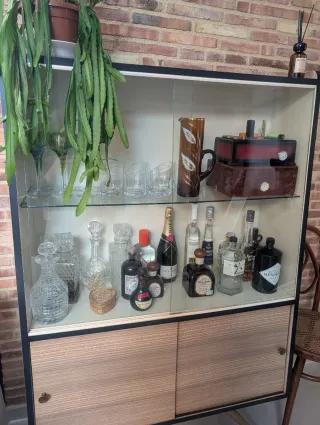 Mueble Bar Vintage Madera y Metal