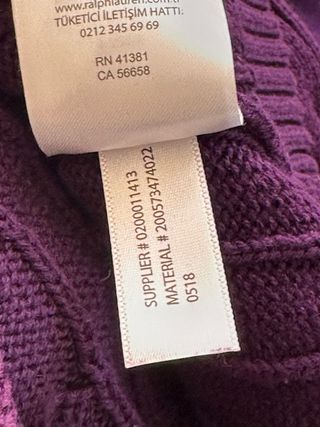 Jersey Ralph Lauren Morado Talla L