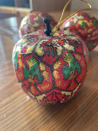 Palline Natalizie Mela Rosse e Oro