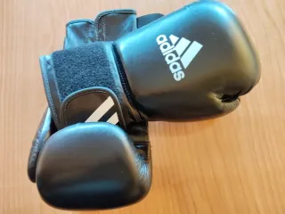 Guantes Boxeo Adidas Negro Curpiel 14oz
