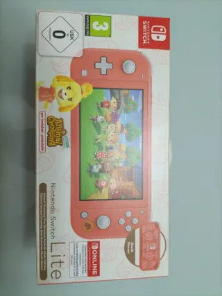 Nintendo Switch Lite Animal Crossing Coral