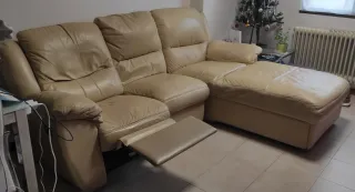 Sofá relax chaise longue beige