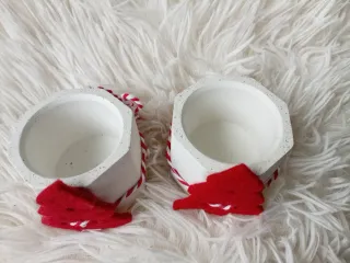 Portacandele natalizi fatti a mano