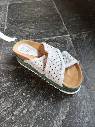 Sandalia IS TO ME mujer gris y verde