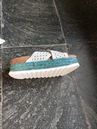 Sandalia IS TO ME mujer gris y verde