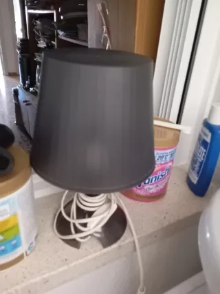 2 Lamparitas de mesa negras/grises